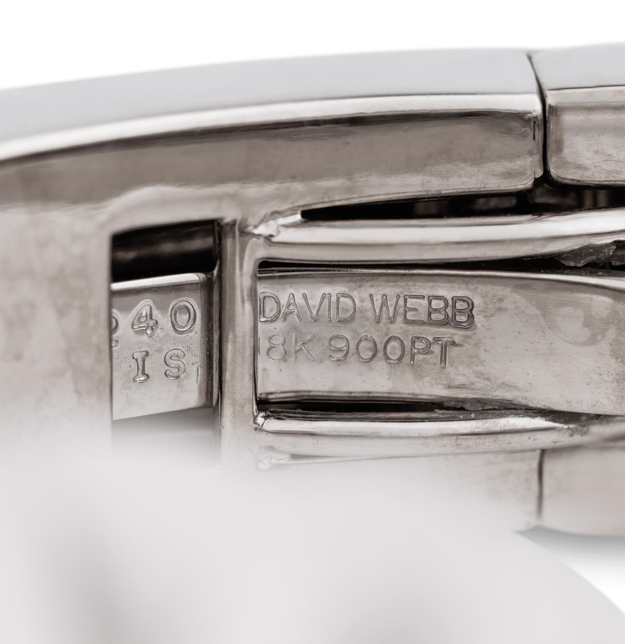 David Webb Carved Rock Crystal and Diamond Bracelet