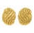 David Webb Hammered Gold Swirl Earrings