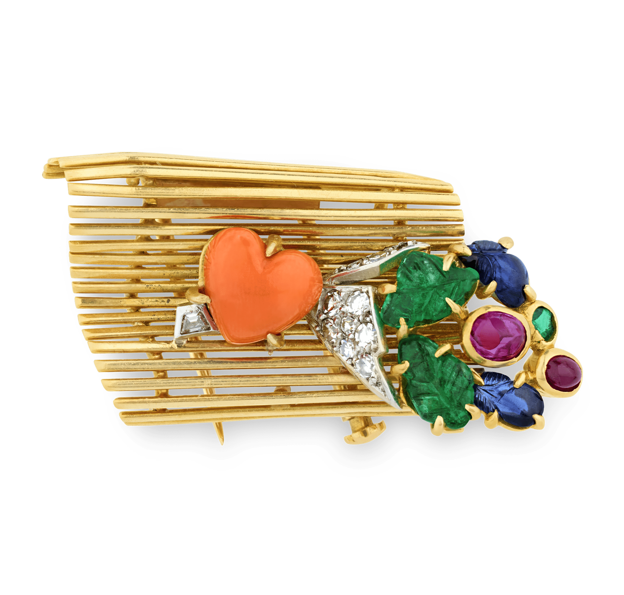 Cartier Tutti Frutti Lovers' Bench Brooch