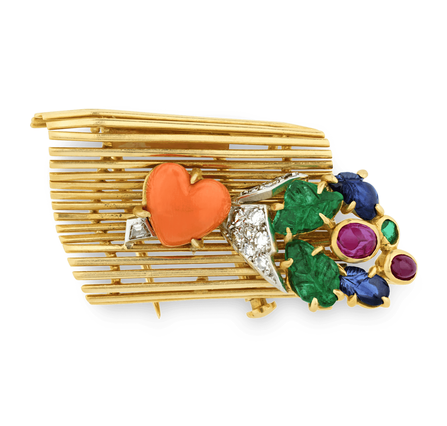 Cartier Tutti Frutti Lovers' Bench Brooch