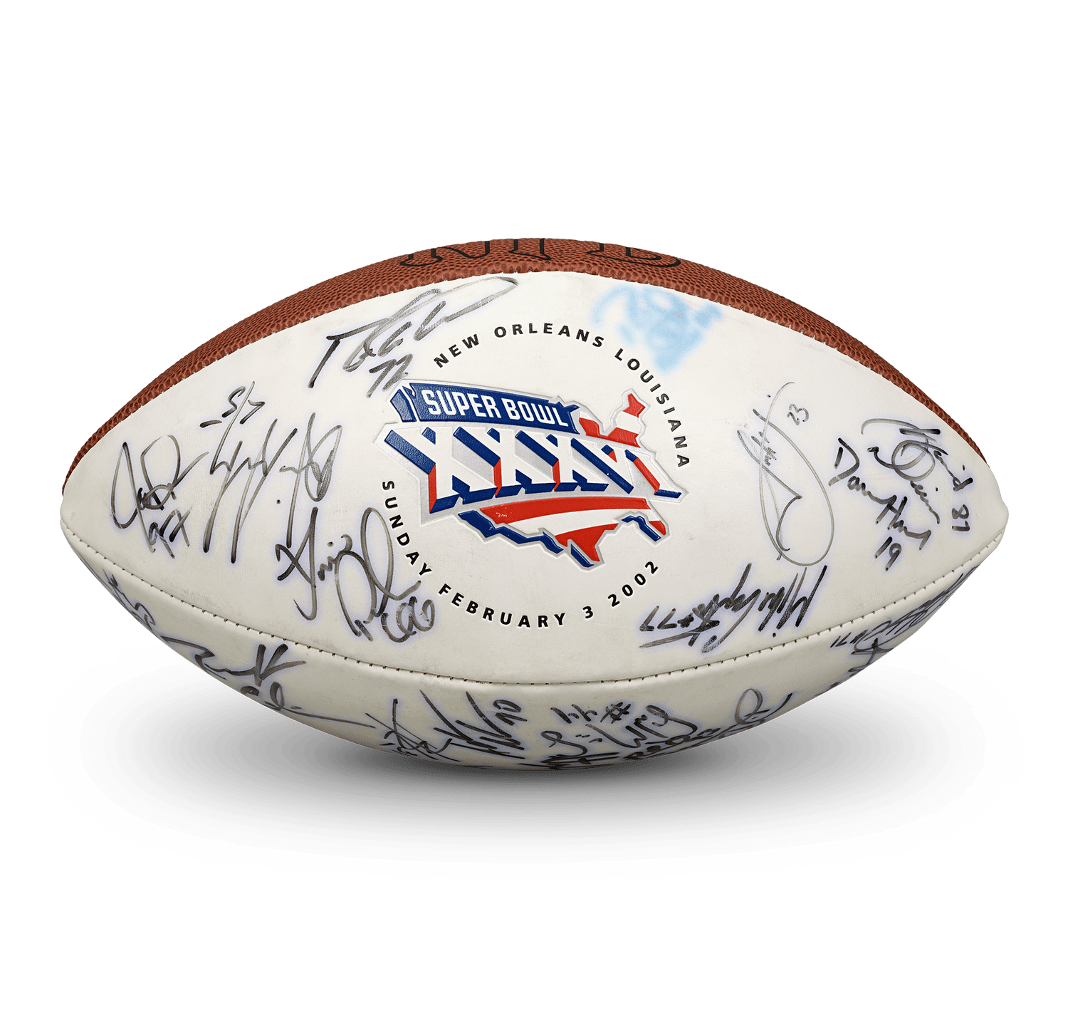Super Bowl XXXVI Tom Brady Autographed Football