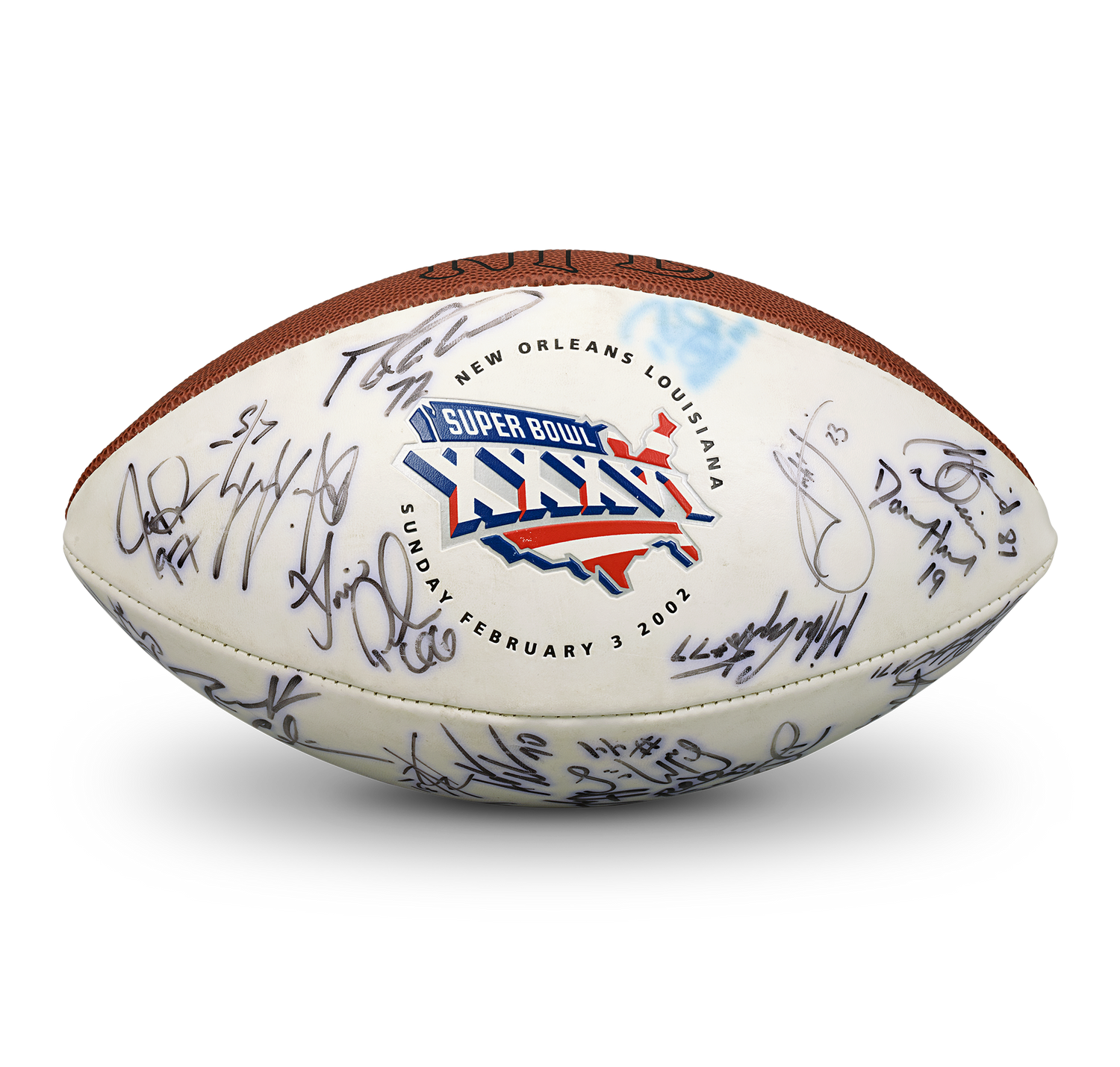 Super Bowl XXXVI Tom Brady Autographed Football