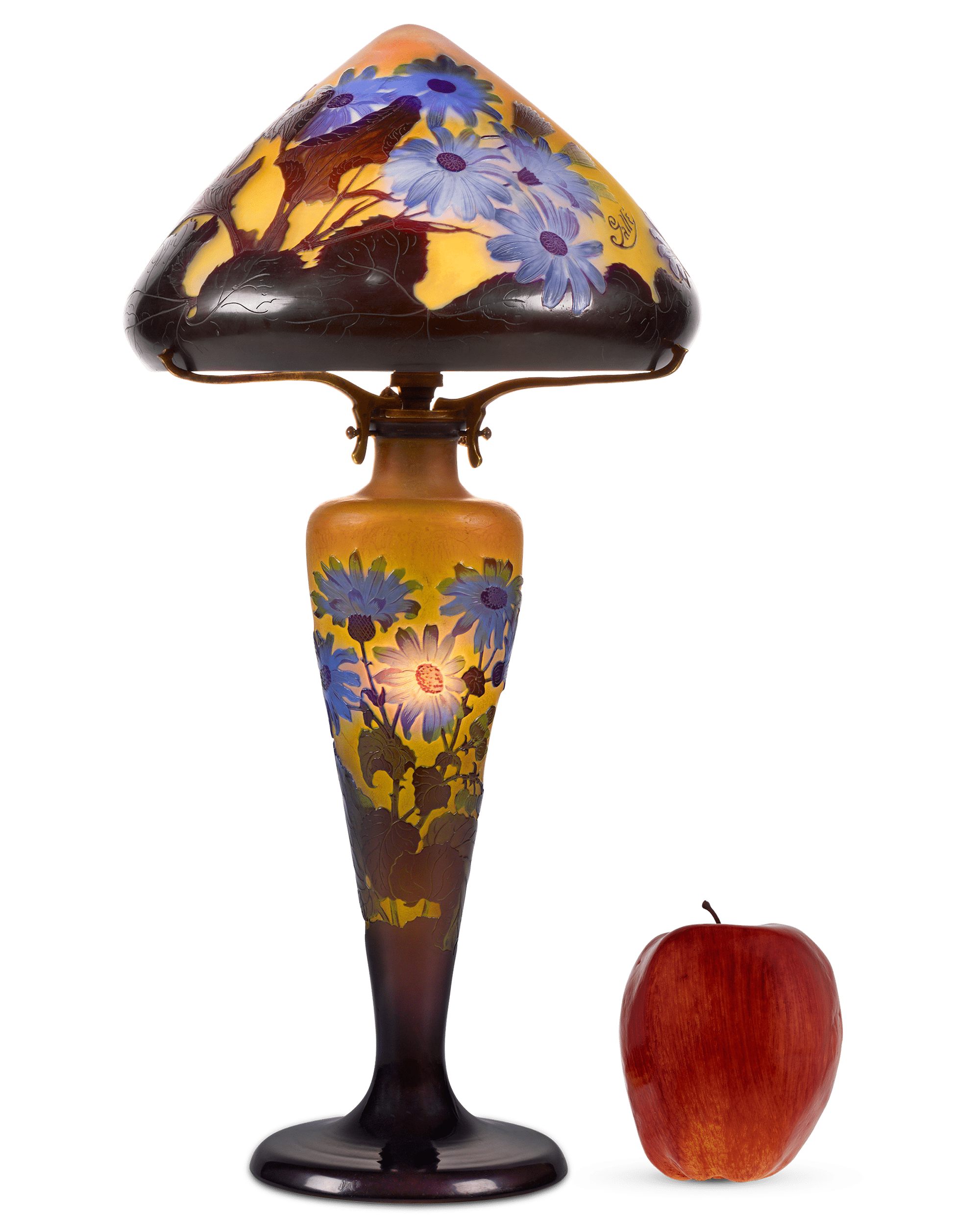 Gallé Cameo Glass Table Lamp