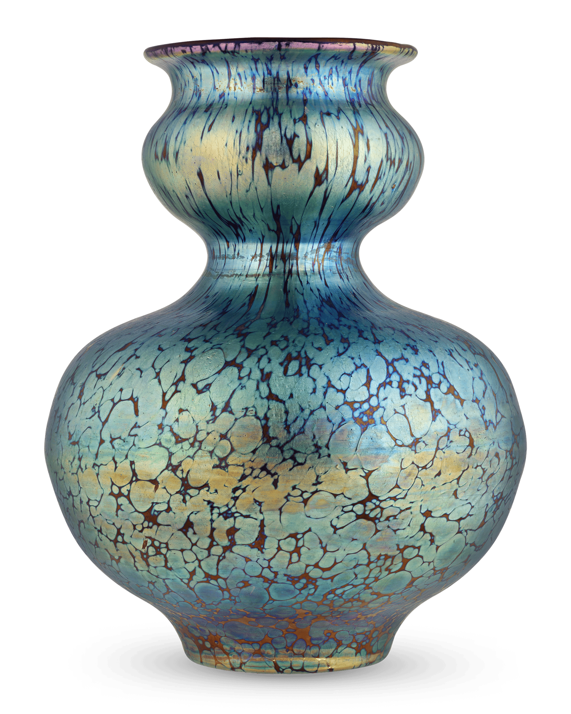 Rounded Papillion Vase by Loetz