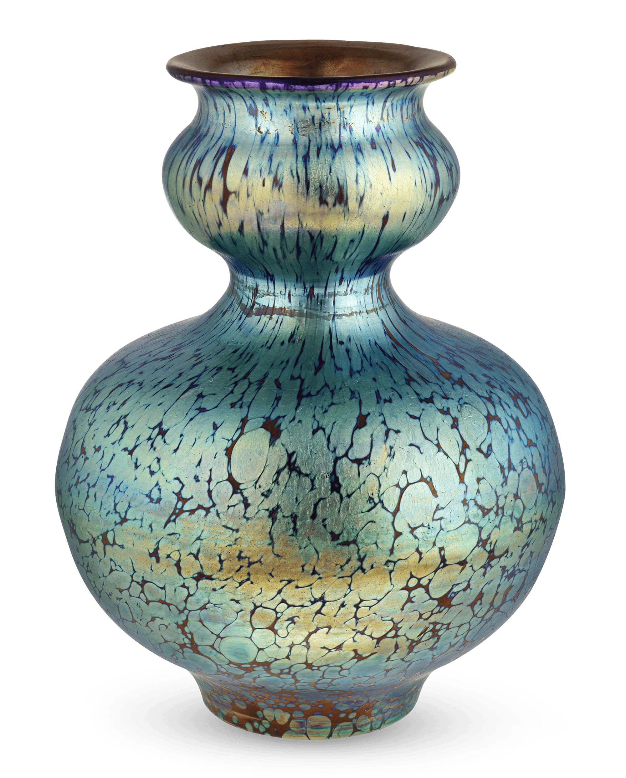Rounded Papillion Vase by Loetz