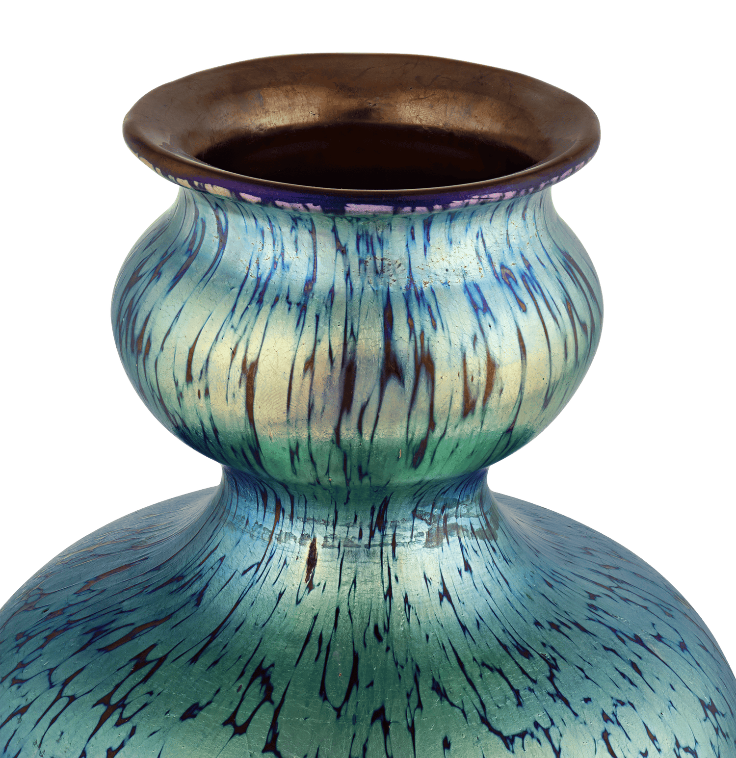 Rounded Papillion Vase by Loetz