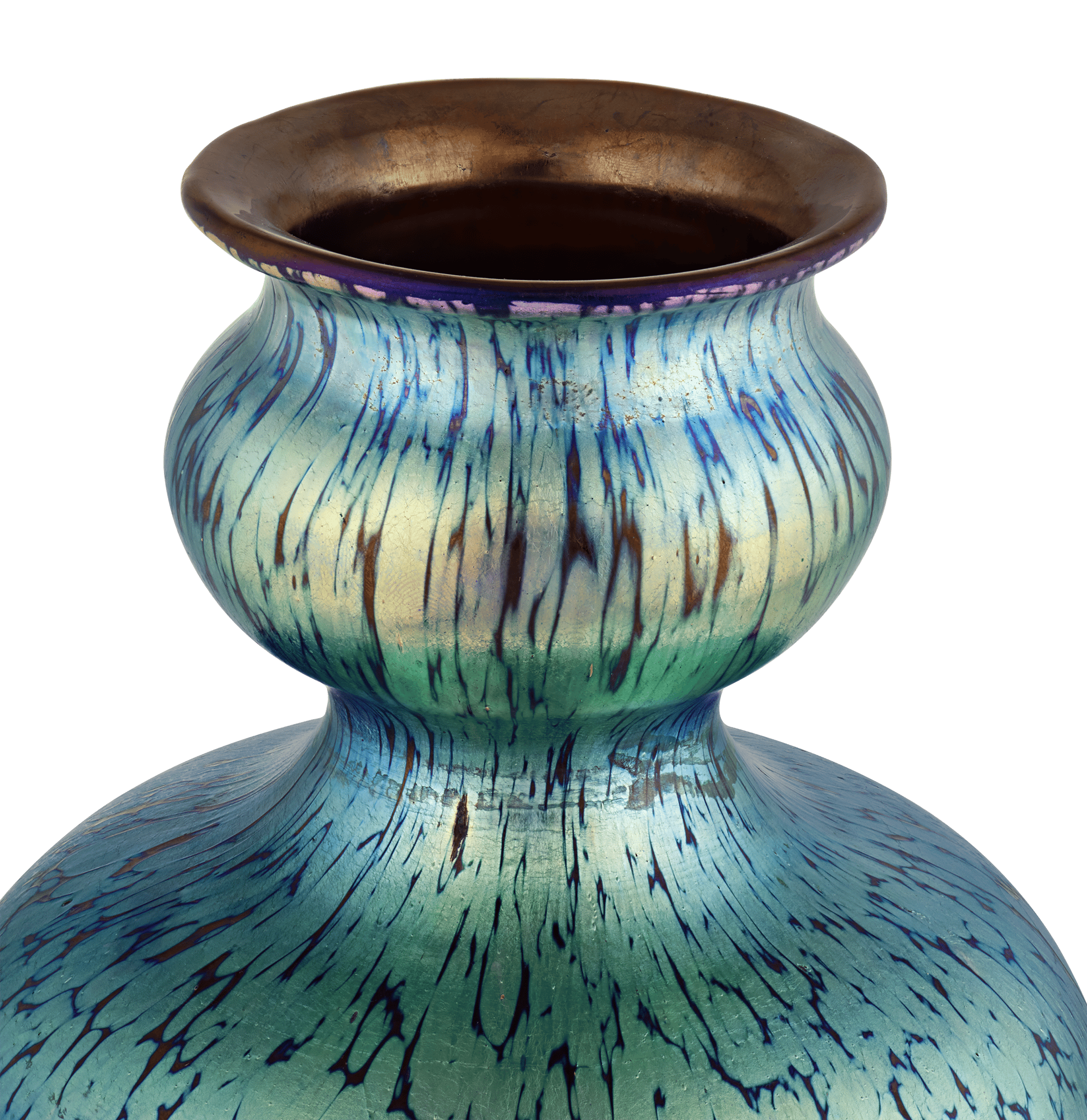 Rounded Papillion Vase by Loetz