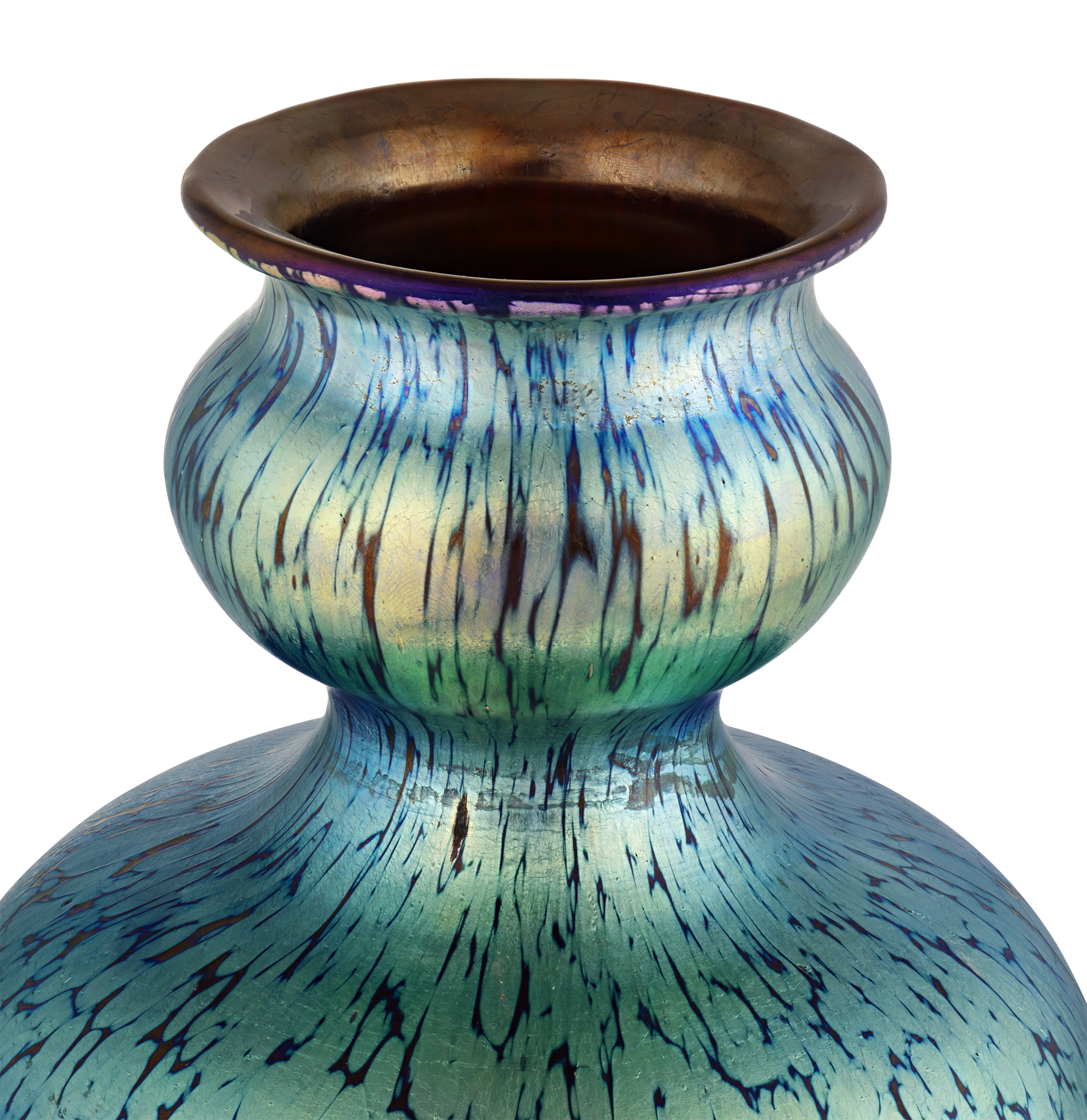 Rounded Papillion Vase by Loetz