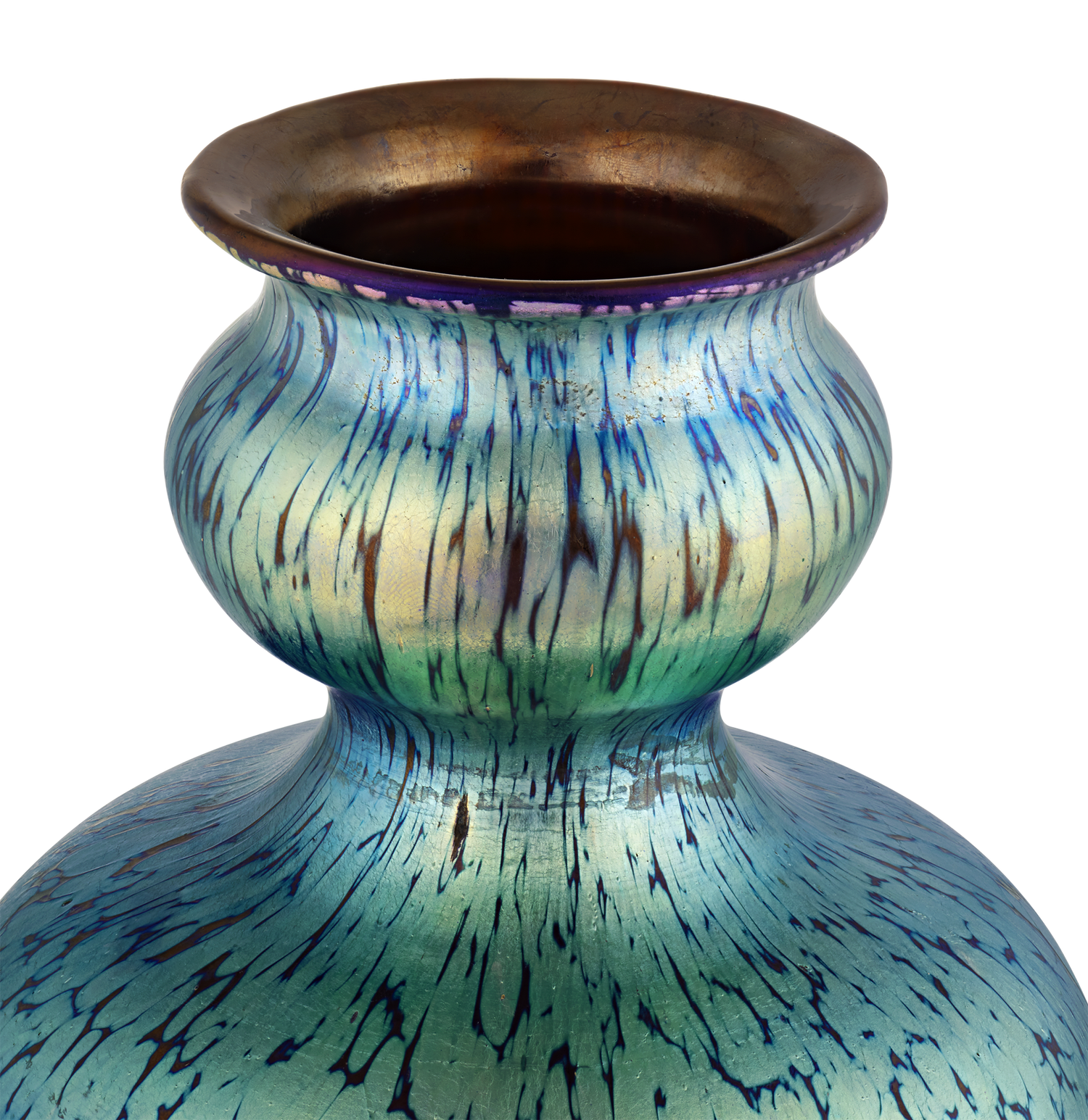 Rounded Papillion Vase by Loetz