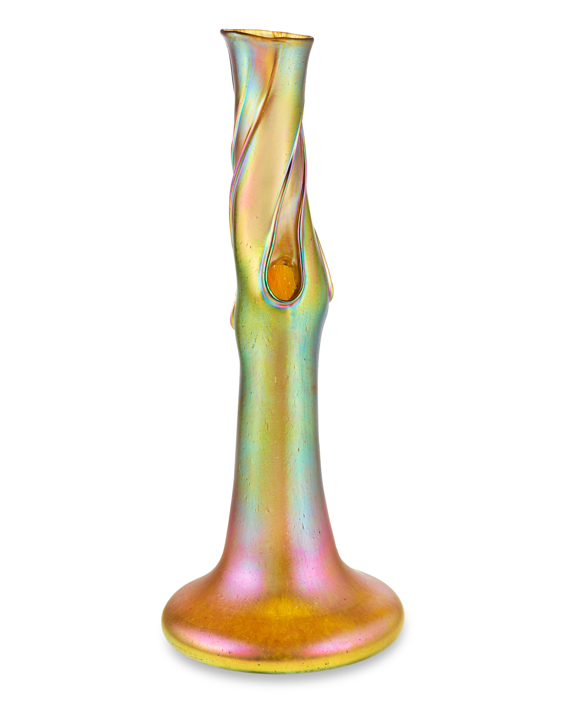 Loetz Candia Silberiris Tree Trunk Vase