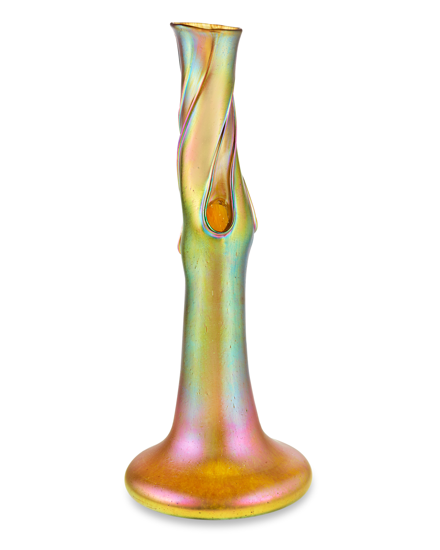 Loetz Candia Silberiris Tree Trunk Vase