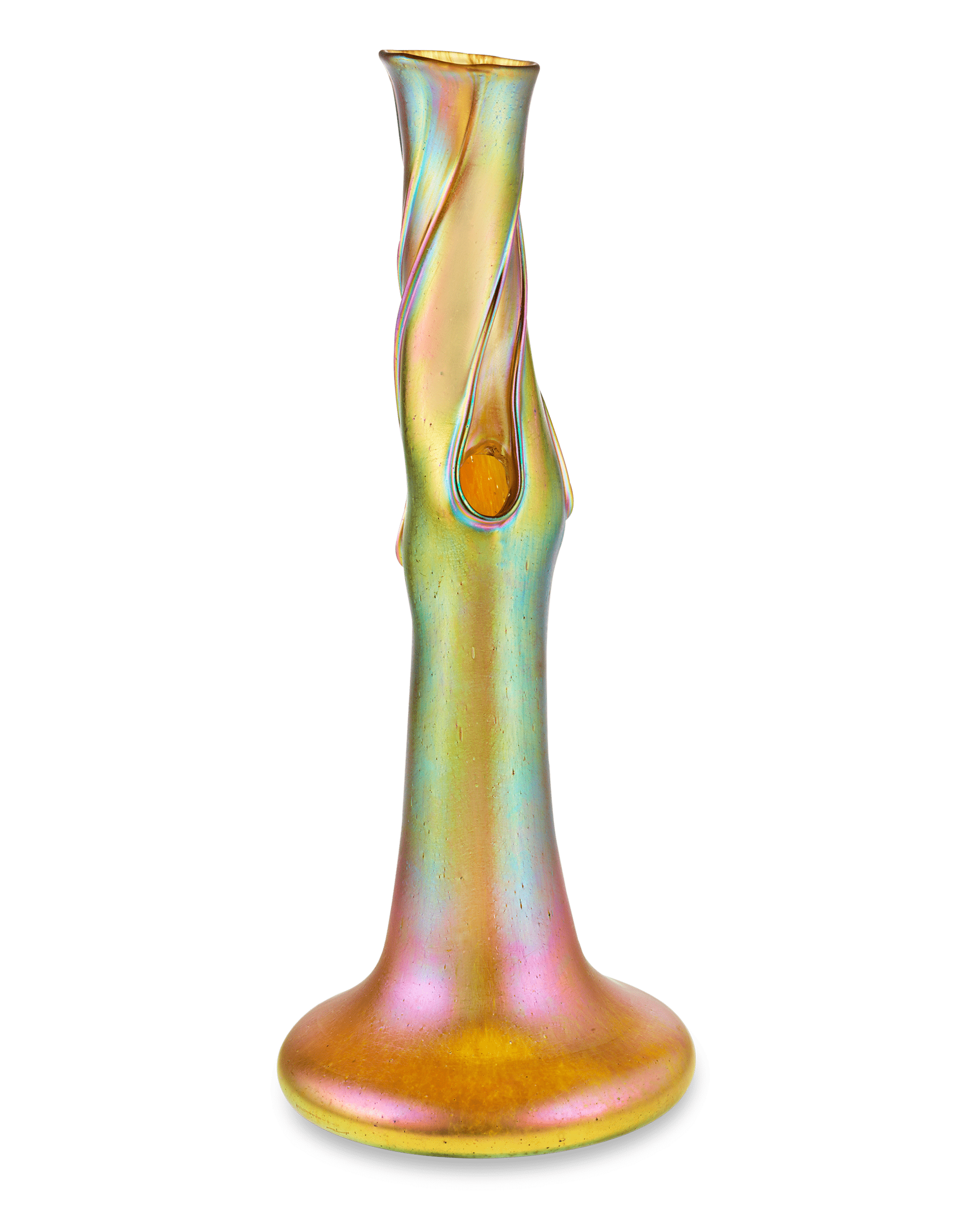 Loetz Candia Silberiris Tree Trunk Vase