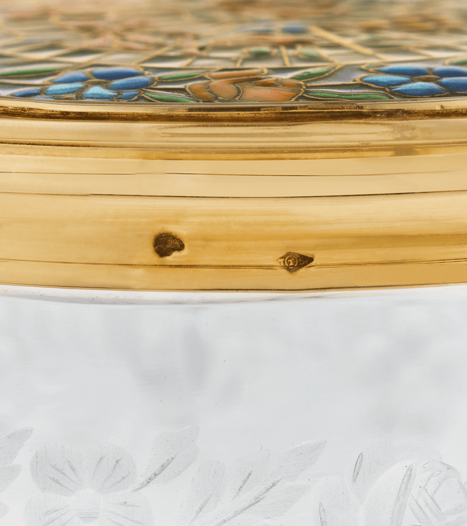 Plique-à-jour Enamel and Glass Box