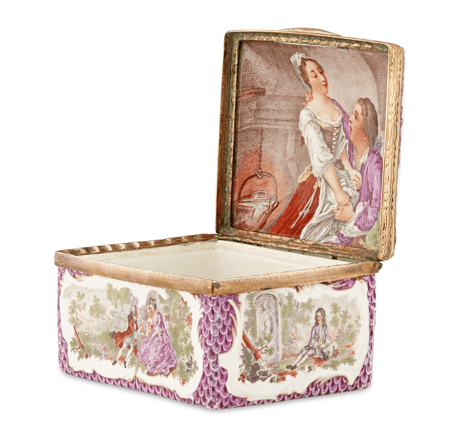 Meissen Rococo Porcelain Box