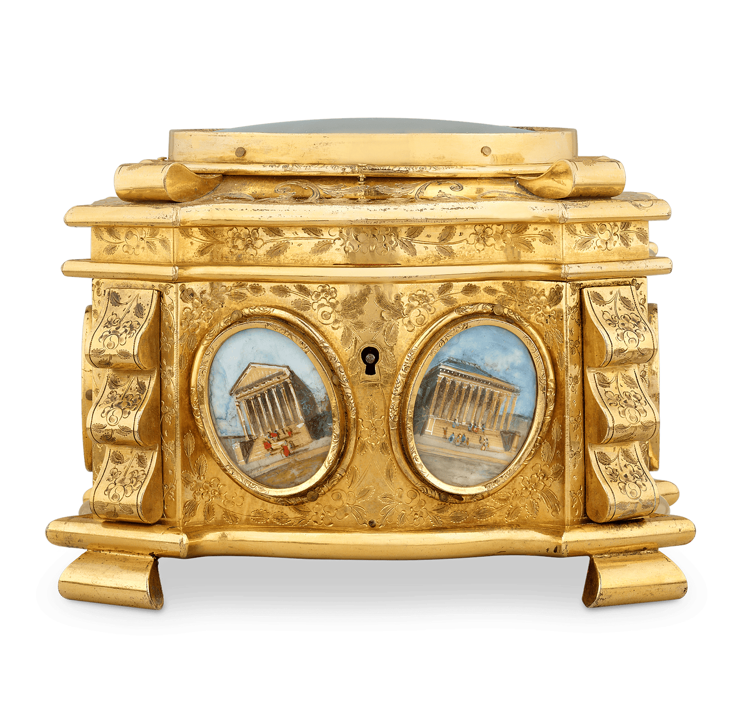 Napoleon III Ormolu Engraved Casket