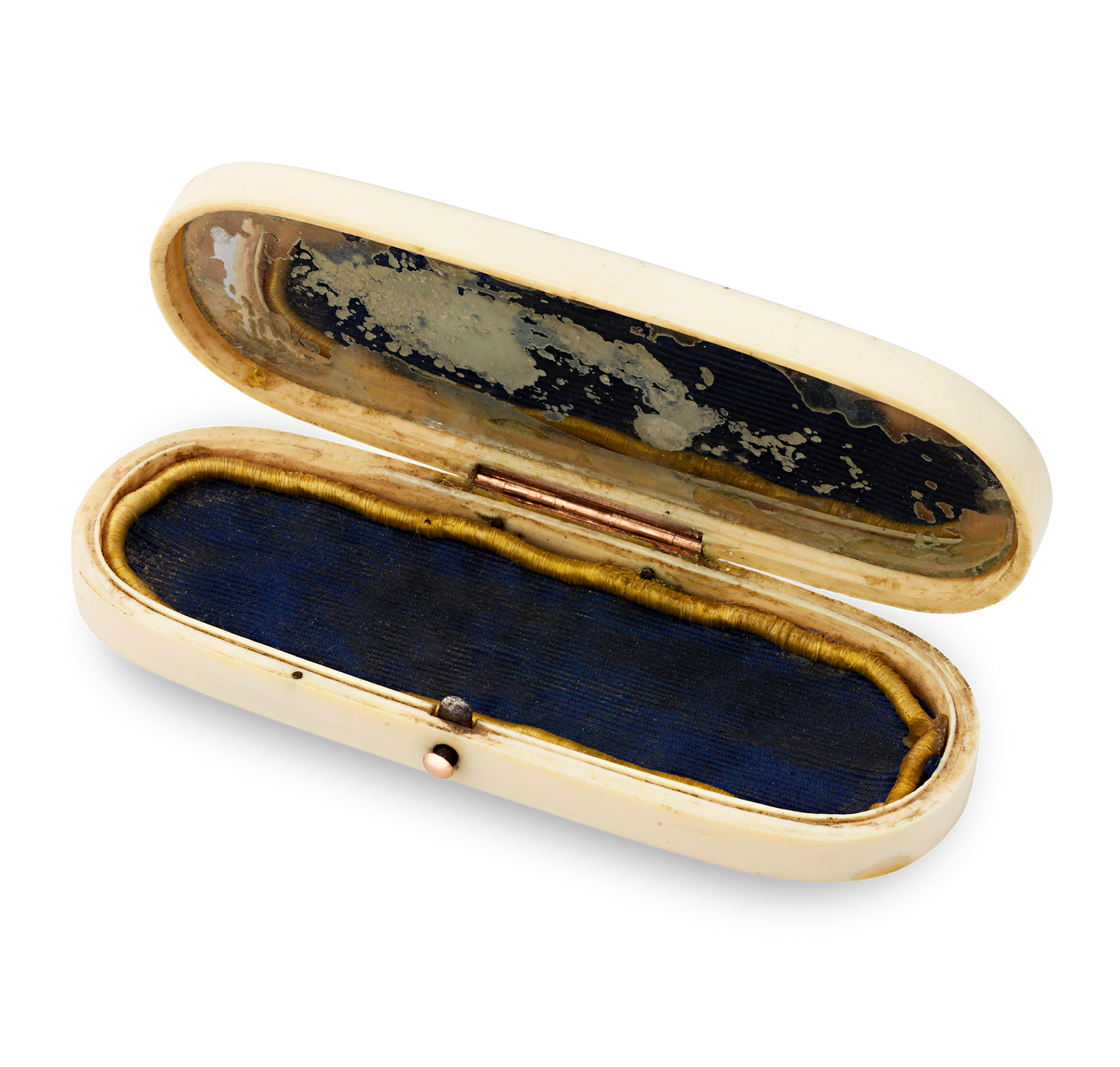 Bone Needle Box with Wedgwood Placard