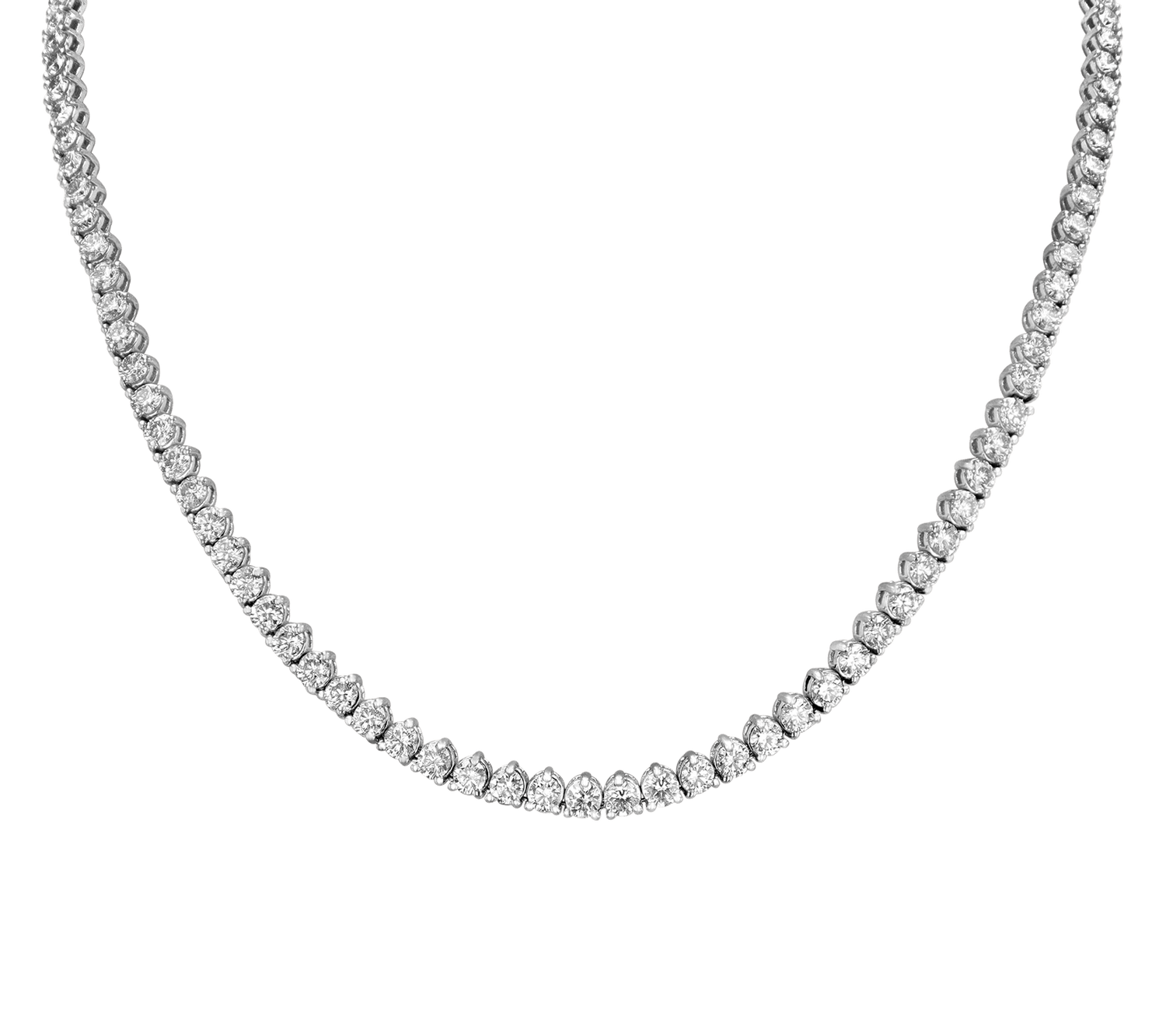 Diamond Line Necklace, 14.58 Carats