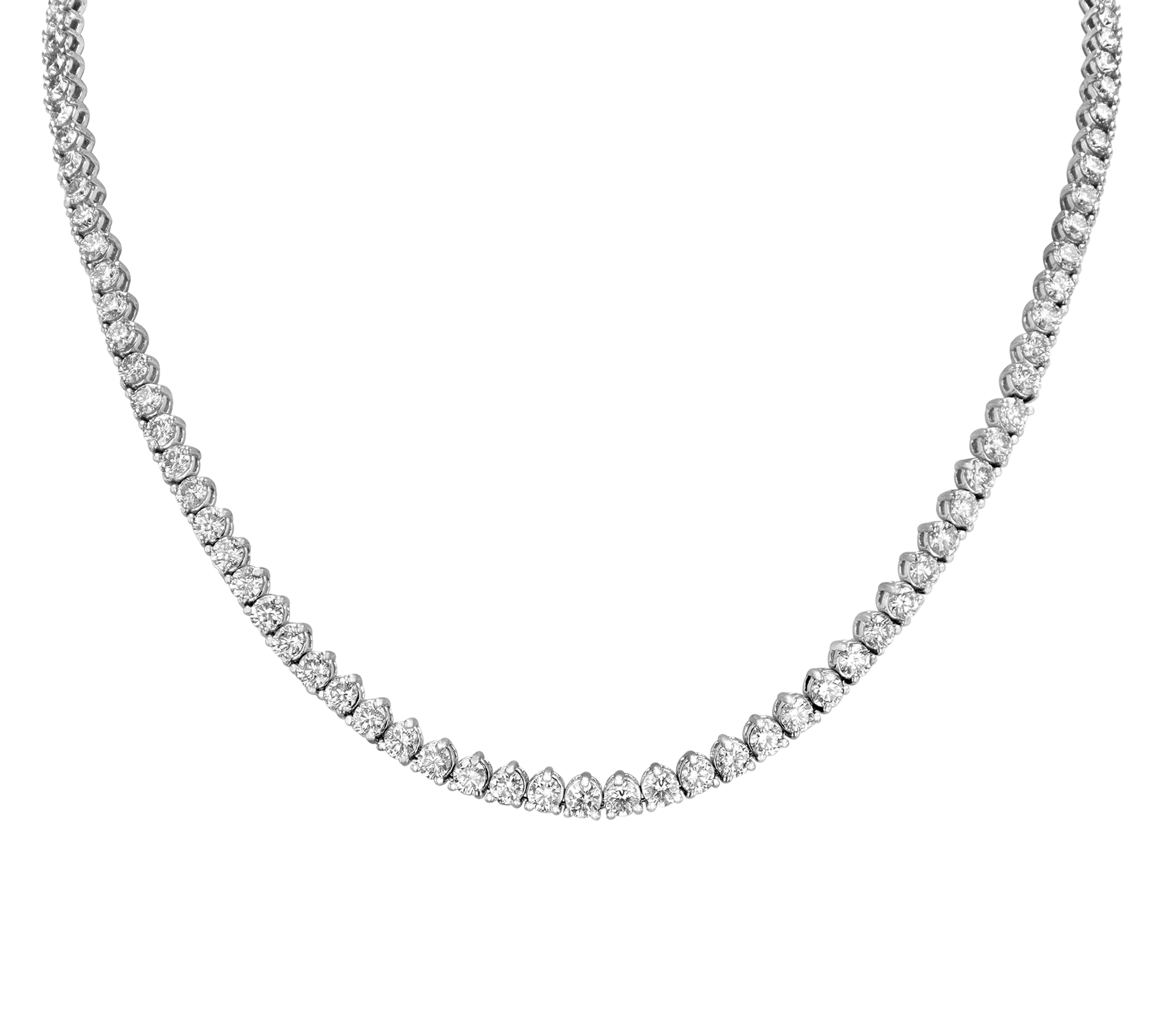 Diamond Line Necklace, 14.58 Carats