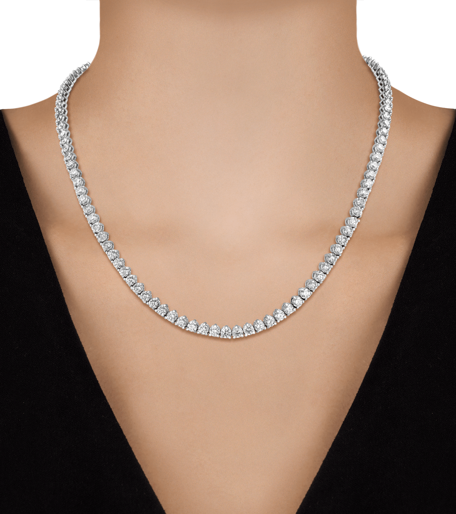 Diamond Line Necklace, 14.58 Carats