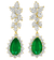 Emerald and Diamond Drop Earrings