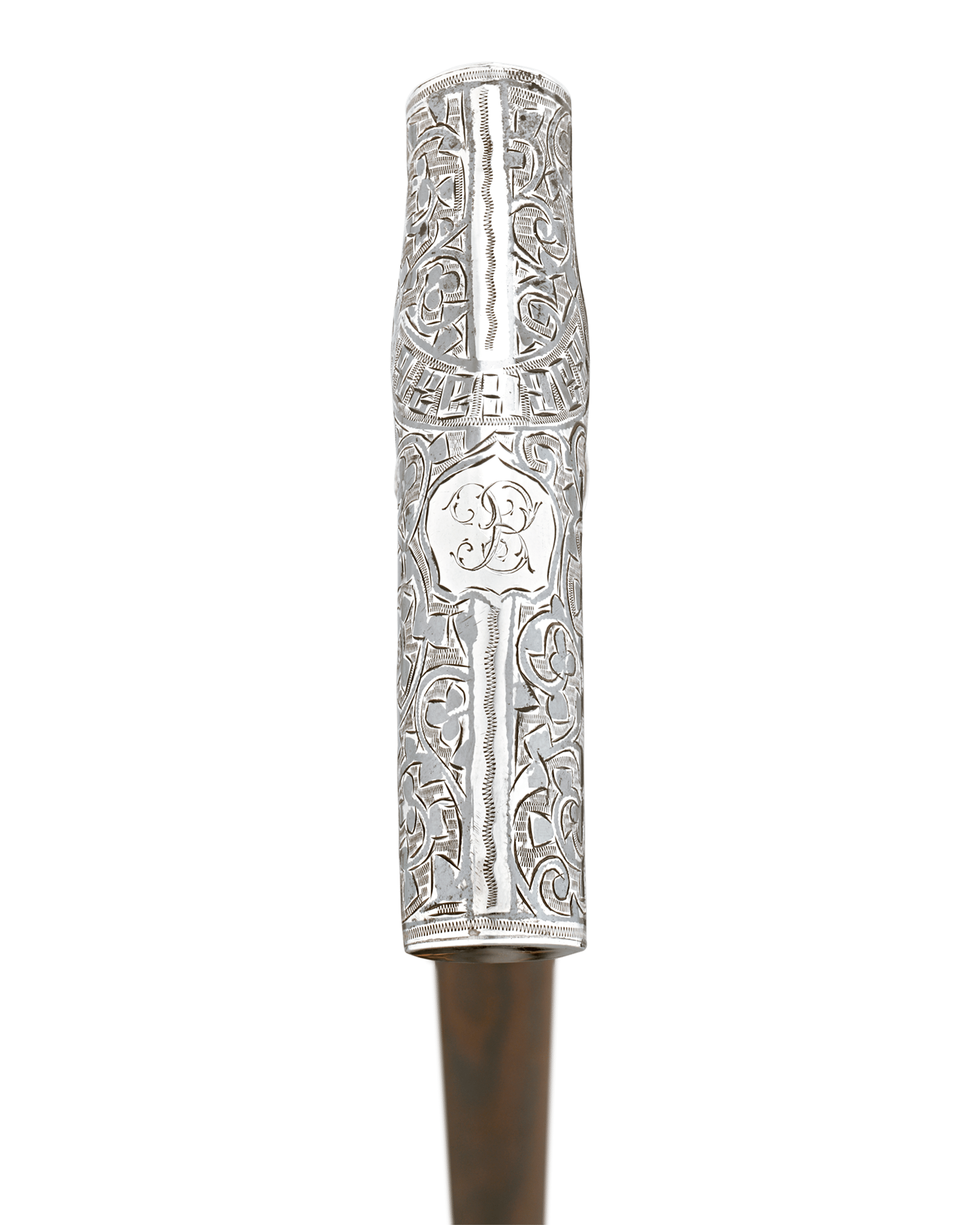 Russian Silver & Niello Cane