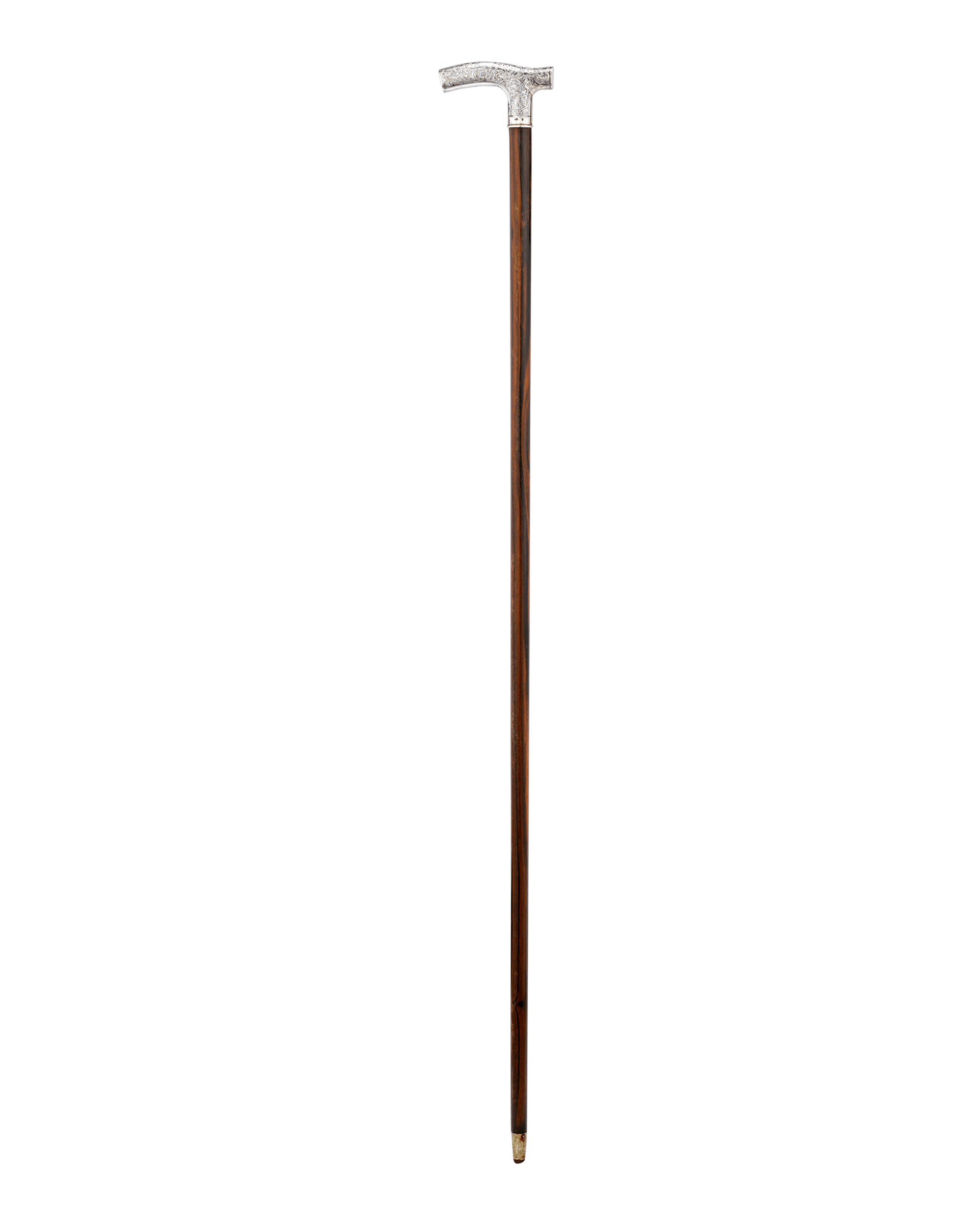 Russian Silver & Niello Cane