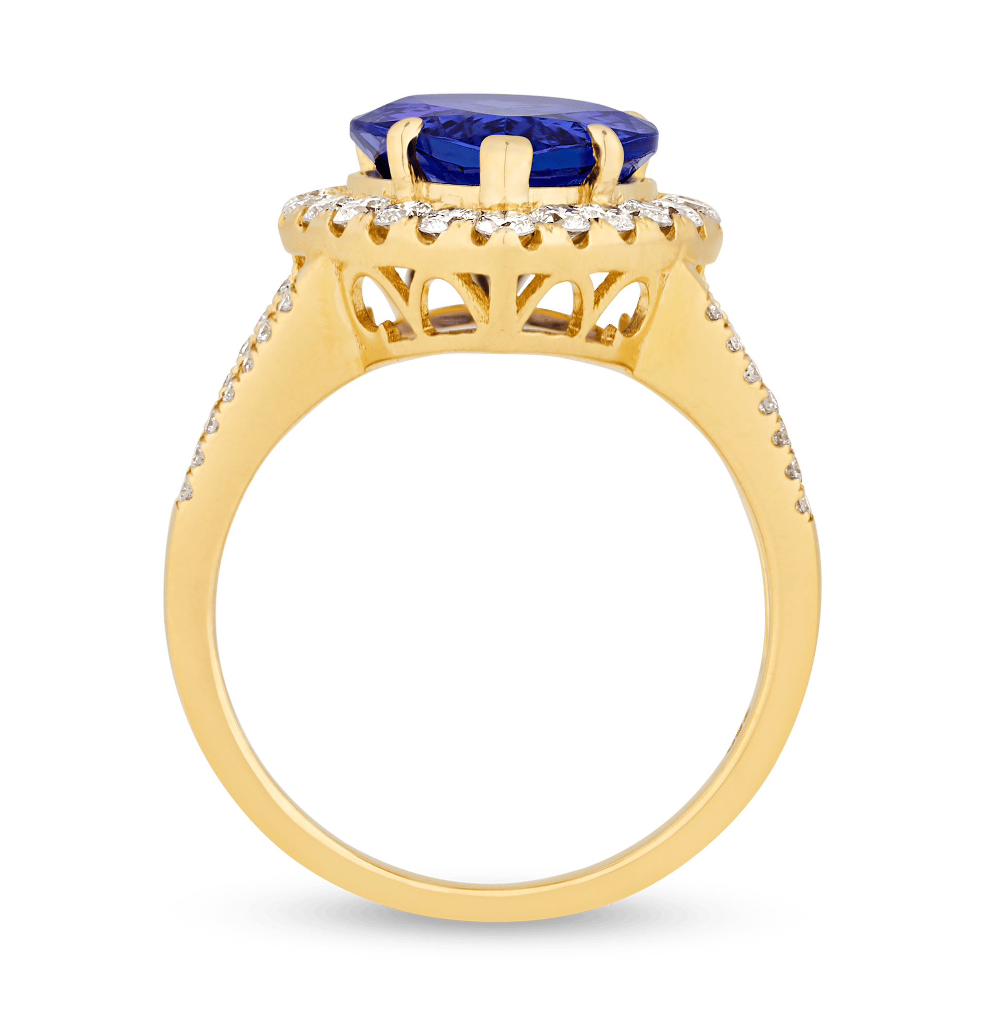 Pear Shaped Tanzanite Ring, 5.53 Carats