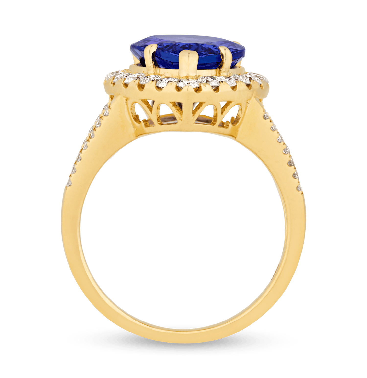 Pear Shaped Tanzanite Ring, 5.53 Carats