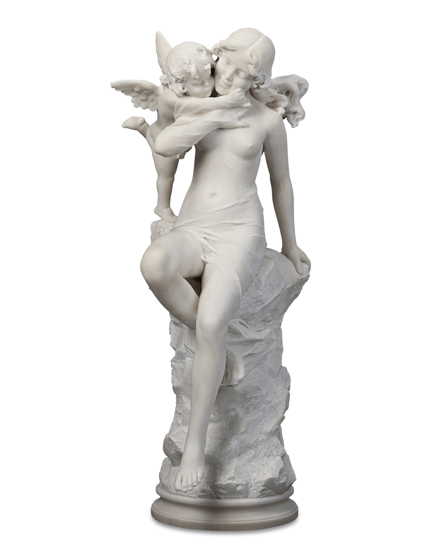 Italian Marble Sculpture of Venus and Cupid