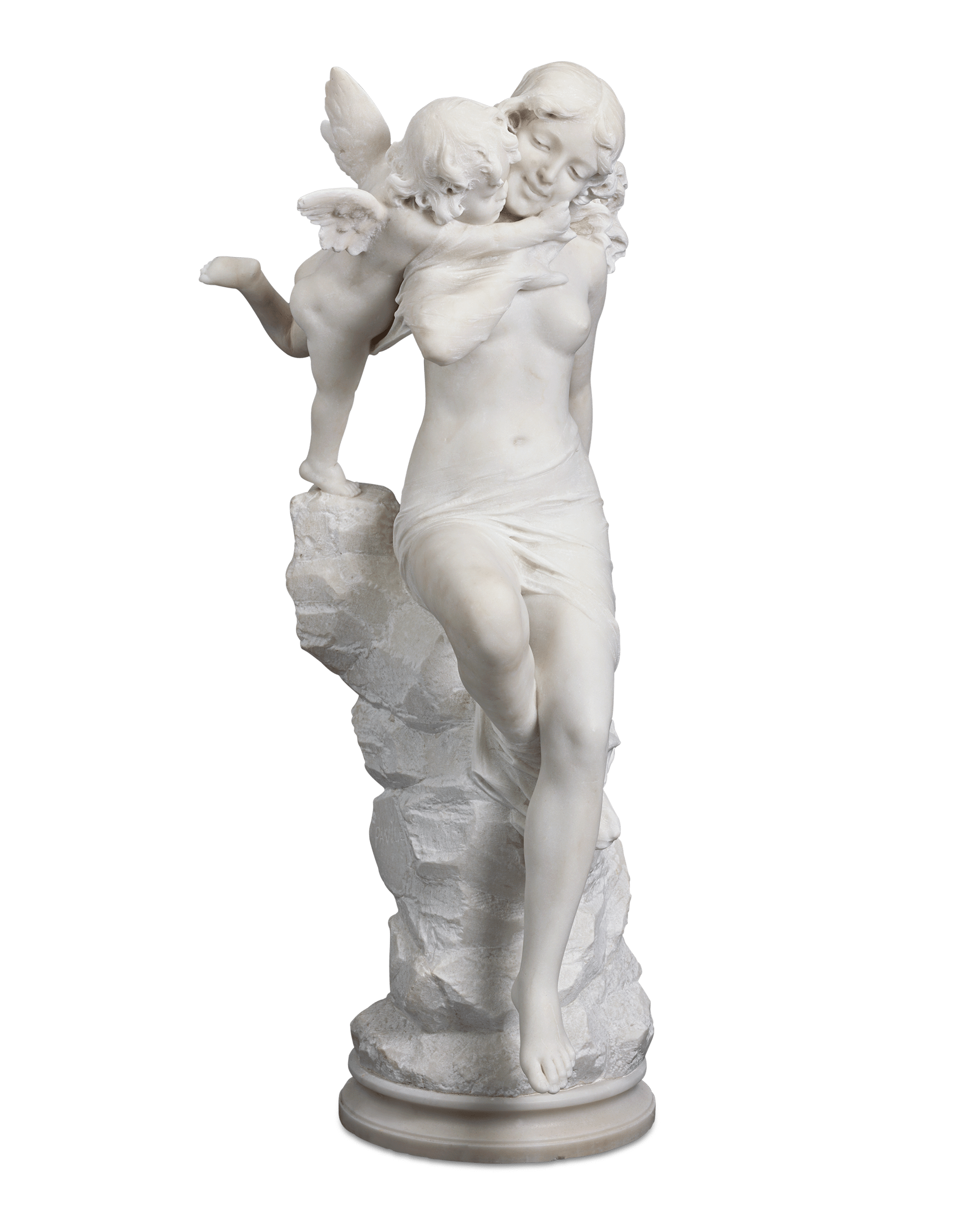 Italian Marble Sculpture of Venus and Cupid