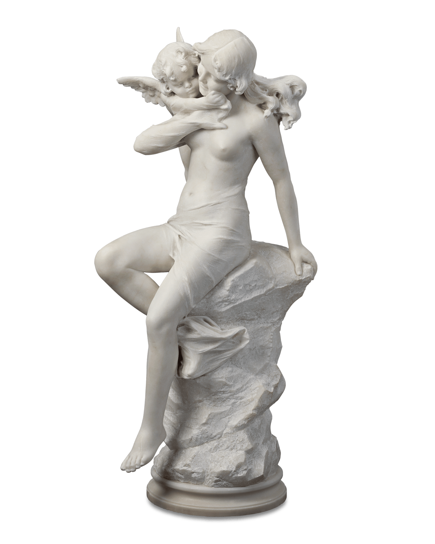 Italian Marble Sculpture of Venus and Cupid