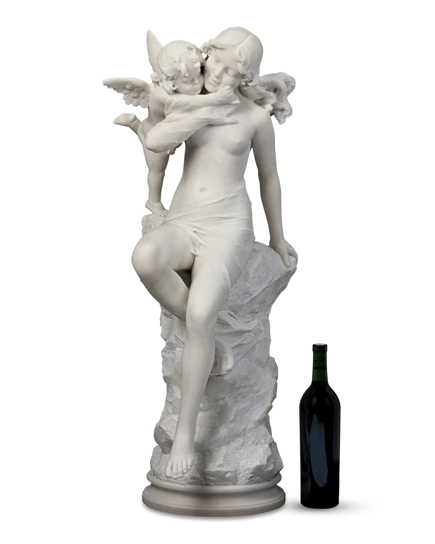 Italian Marble Sculpture of Venus and Cupid