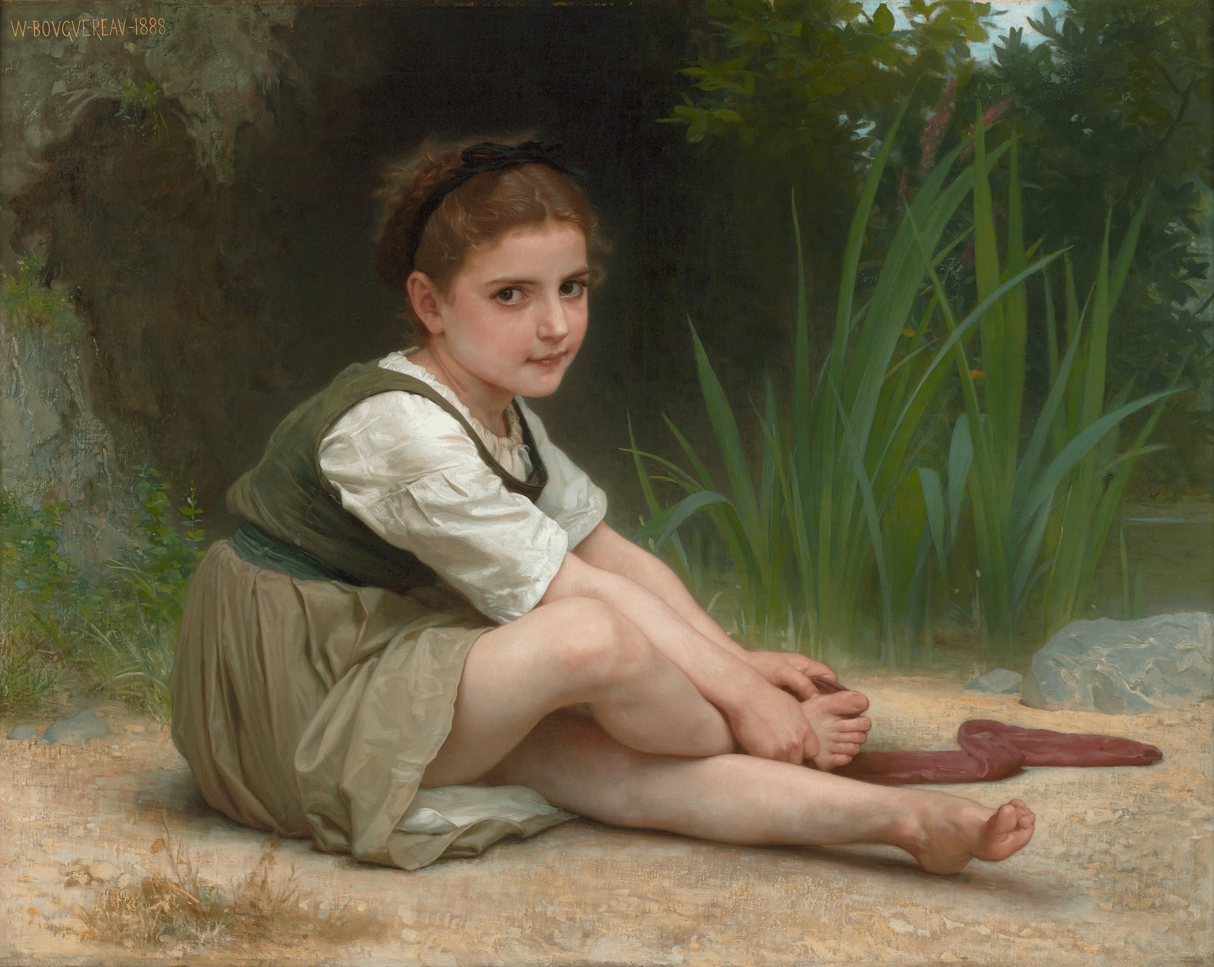 Au Bord du Ruisseau by William-Adolphe Bouguereau