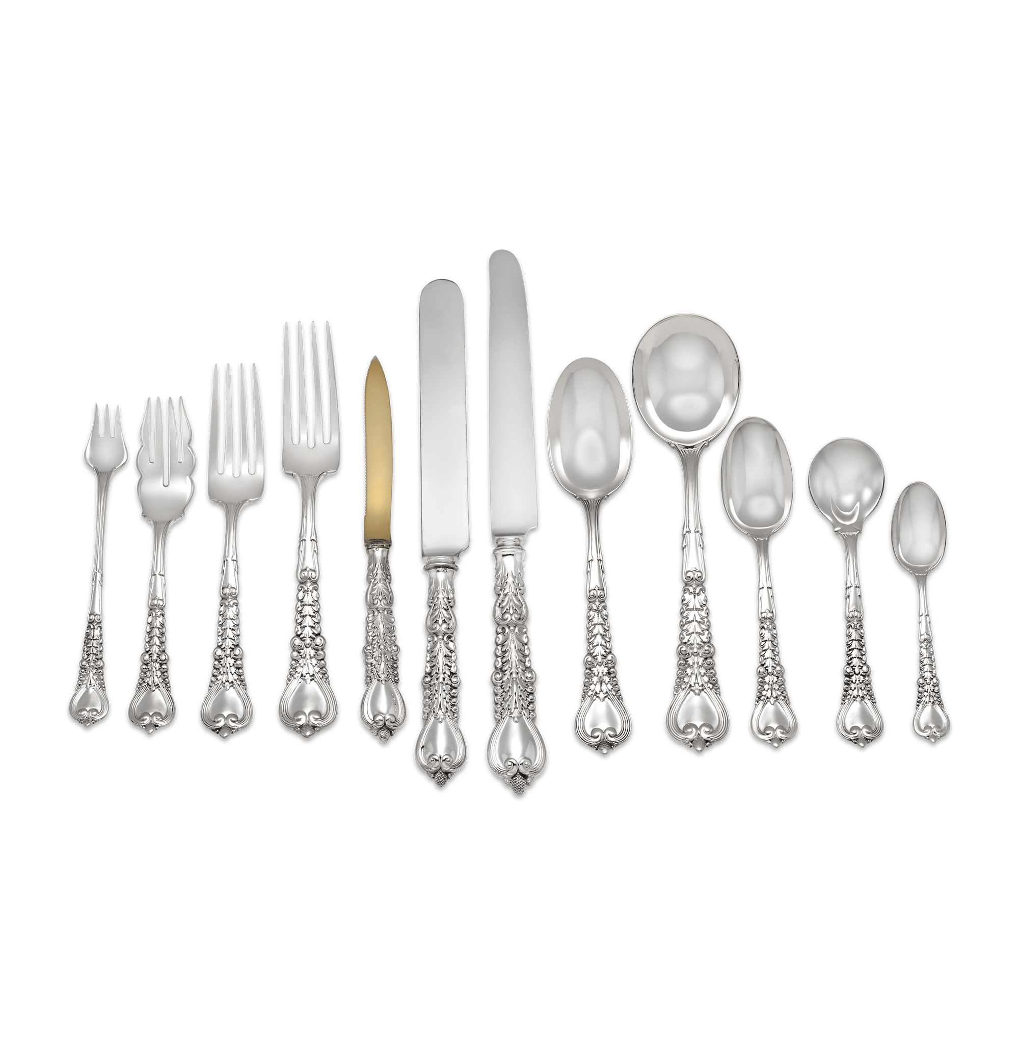 Tiffany & Co. Florentine Flatware Service, 202 Pieces