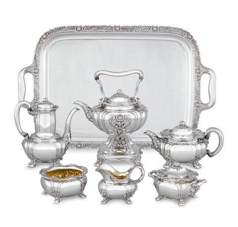 7-Piece Tiffany & Co. Chrysanthemum Tea Set