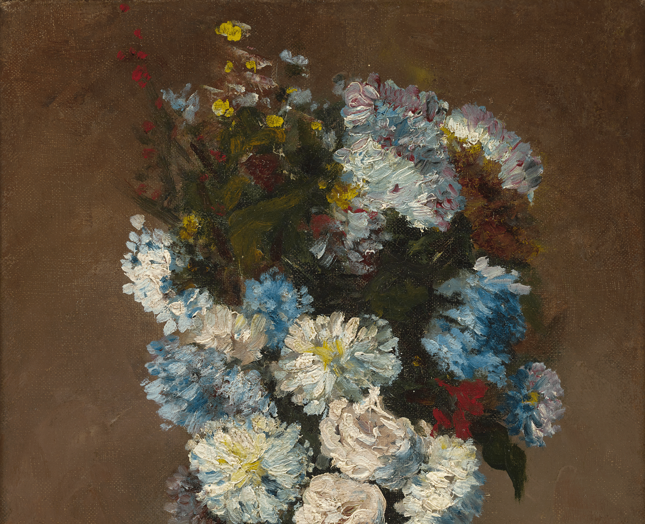 Fleurs dans un vase avec partition musicale by Paul Gauguin