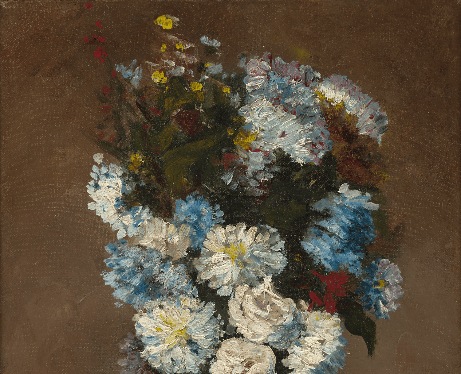 Fleurs dans un vase avec partition musicale by Paul Gauguin