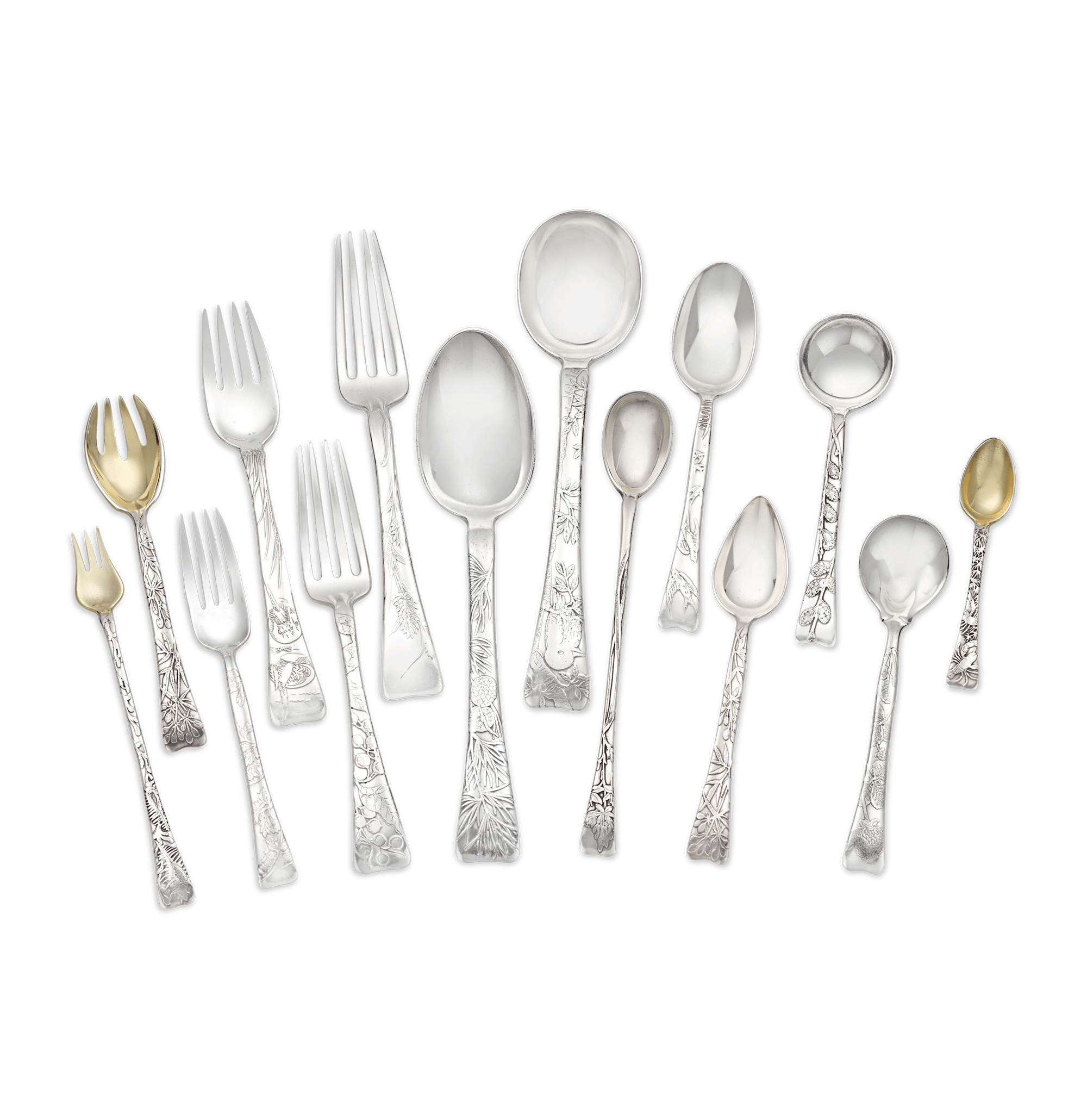 Tiffany & Co. Lap-Over-Edge Flatware Service, 248 Pieces