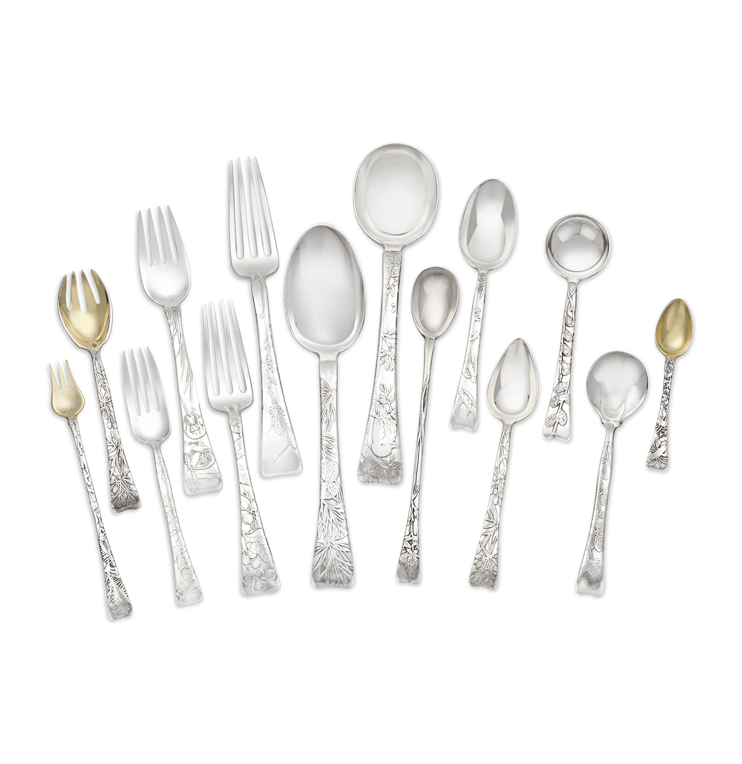 Tiffany & Co. Lap-Over-Edge Flatware Service, 248 Pieces