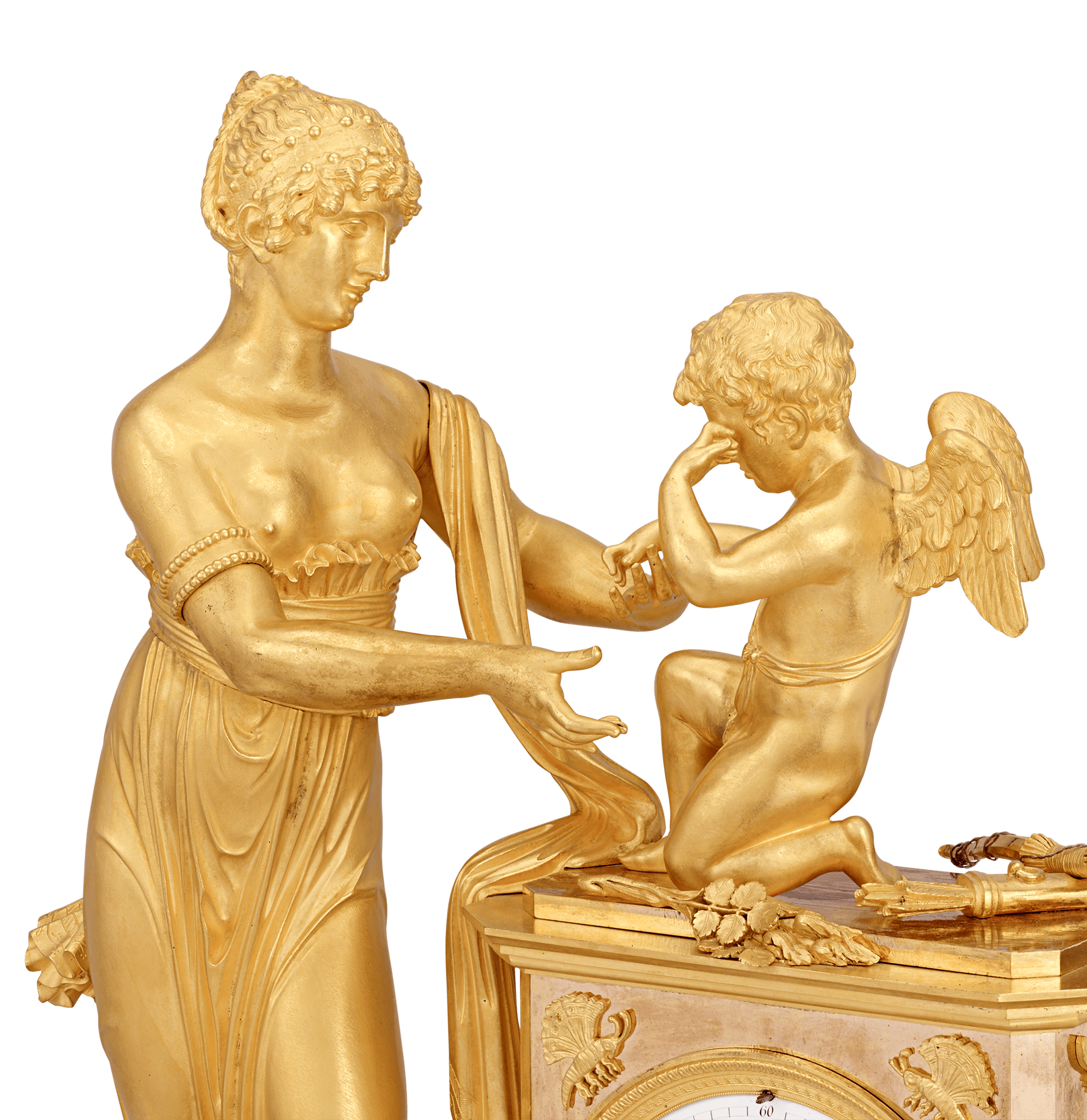 French First Empire Venus and Cupid Mantel Clock