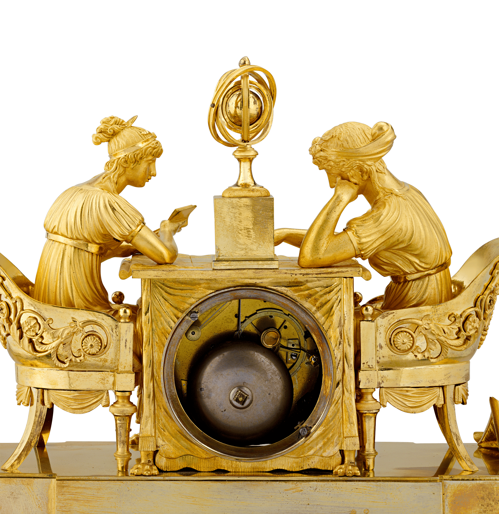 The Astronomy Lesson French Empire Mantel Clock | M.S. Rau The Astronomy Lesson French Empire Mantel Clock | M.S. Rau