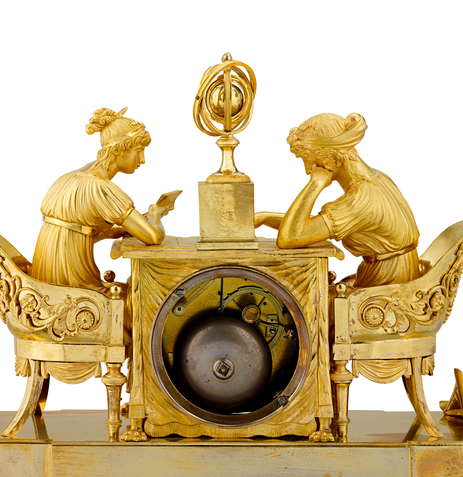 The Astronomy Lesson French Empire Mantel Clock