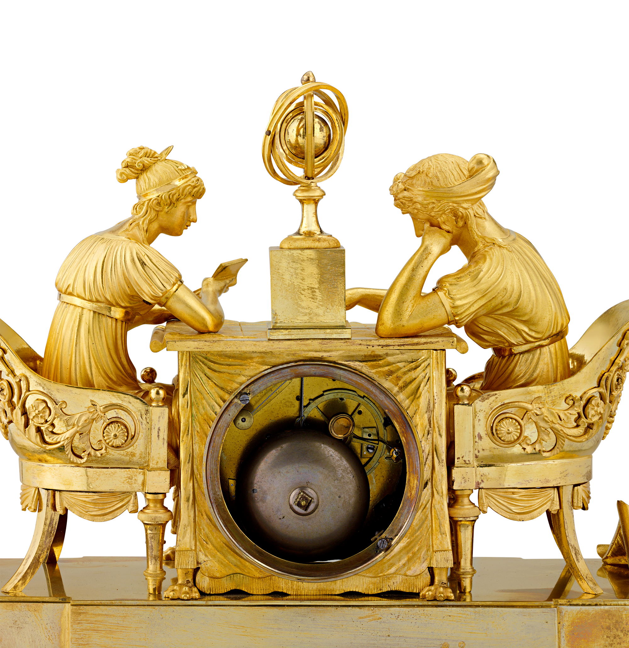 The Astronomy Lesson French Empire Mantel Clock