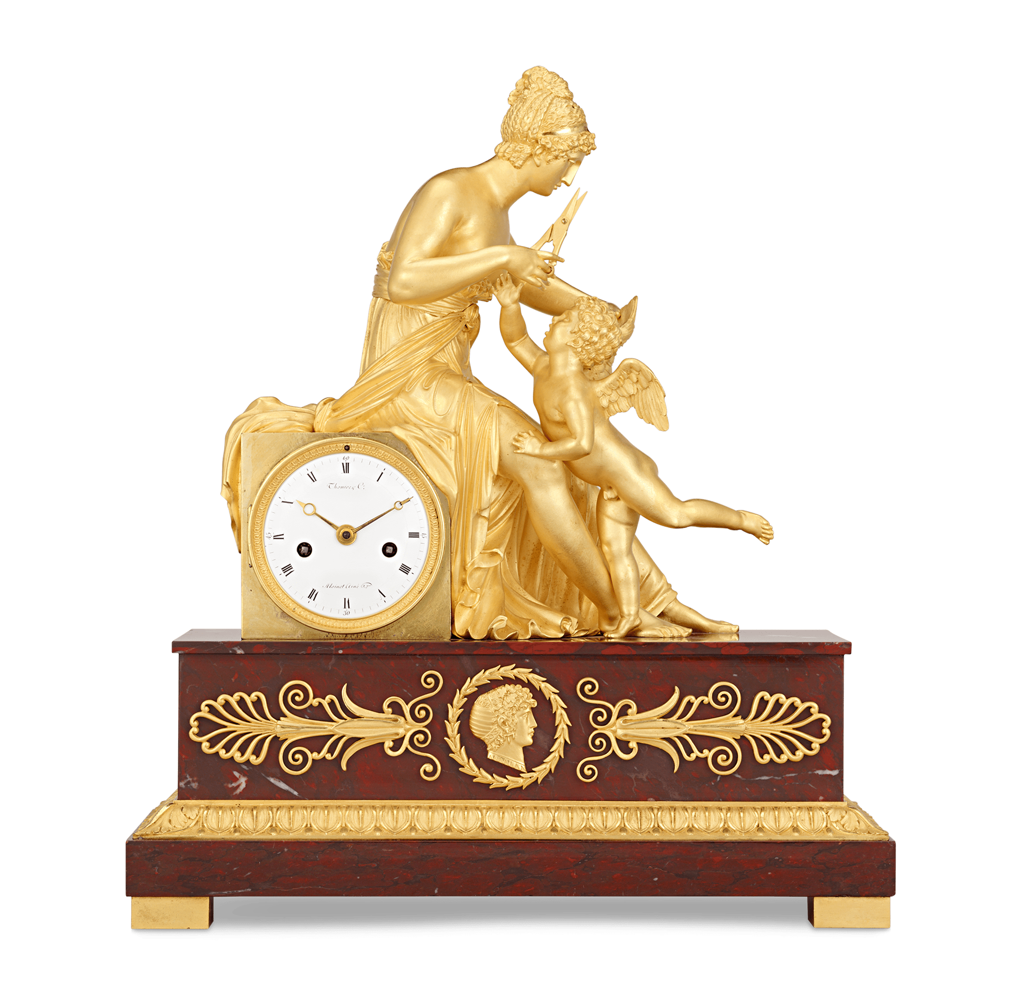 Venus Clipping the Wings of Cupid Mantel Clock by Thomire & Cie