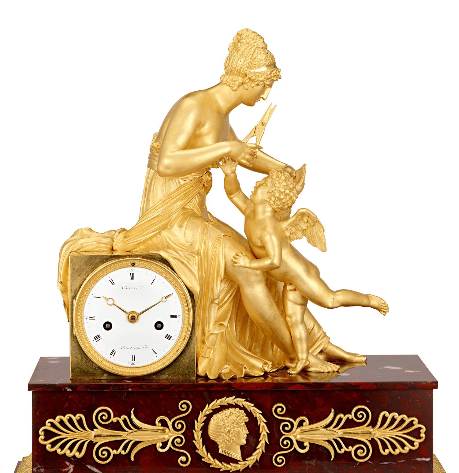 Venus Clipping the Wings of Cupid Mantel Clock by Thomire & Cie