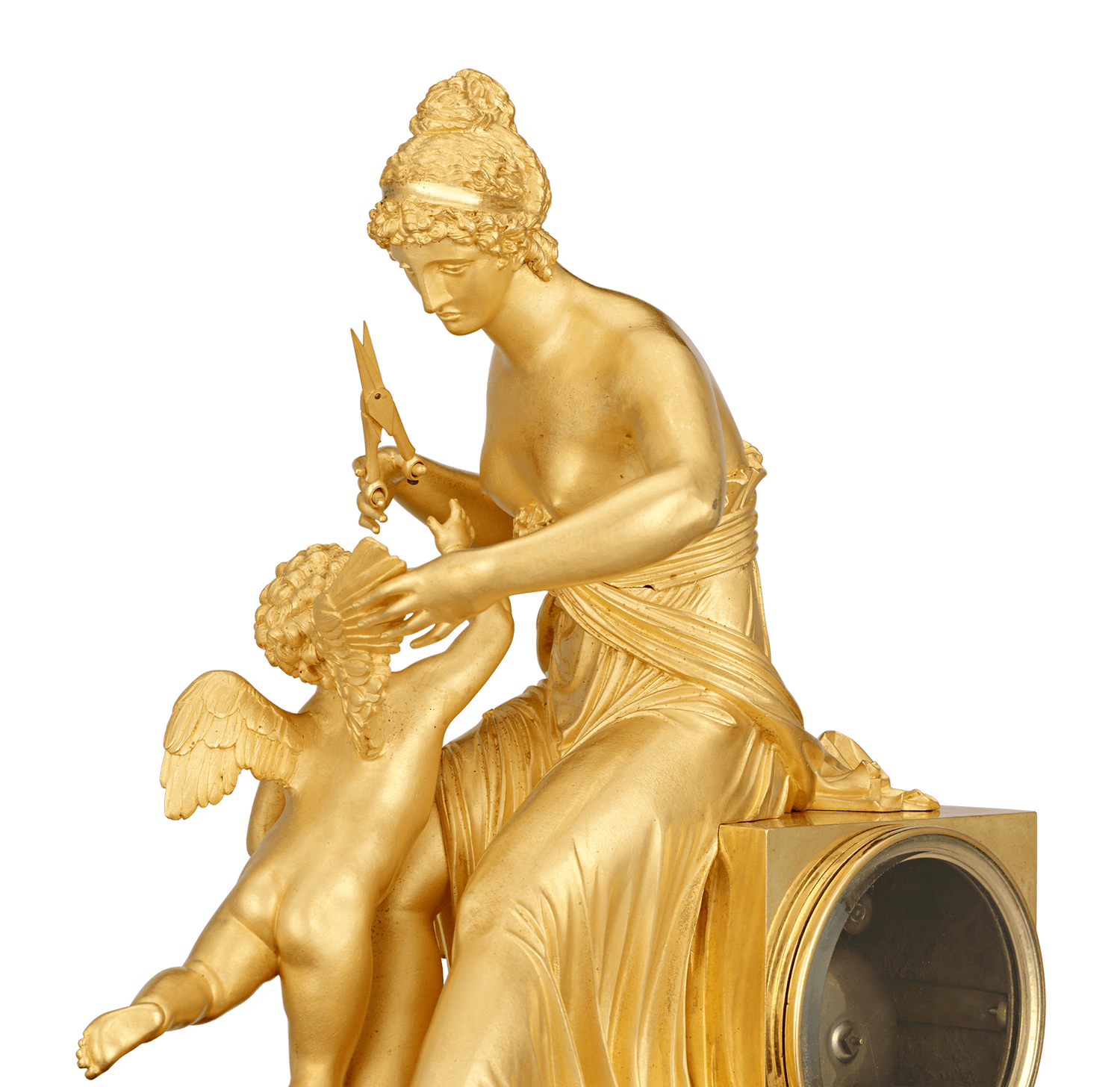 Venus Clipping the Wings of Cupid Mantel Clock by Thomire & Cie