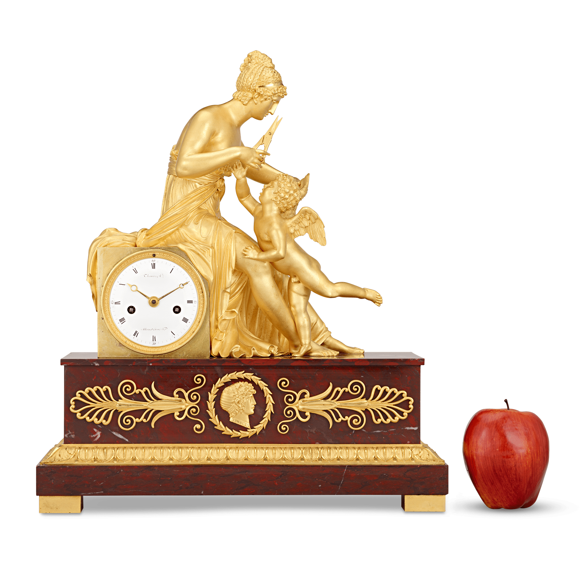 Venus Clipping the Wings of Cupid Mantel Clock by Thomire & Cie