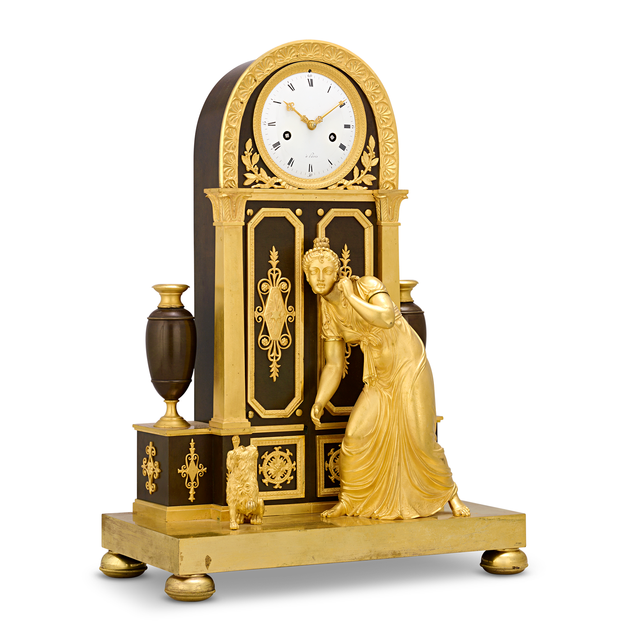 L'indiscrète French Empire Mantel Clock by Claude Galle