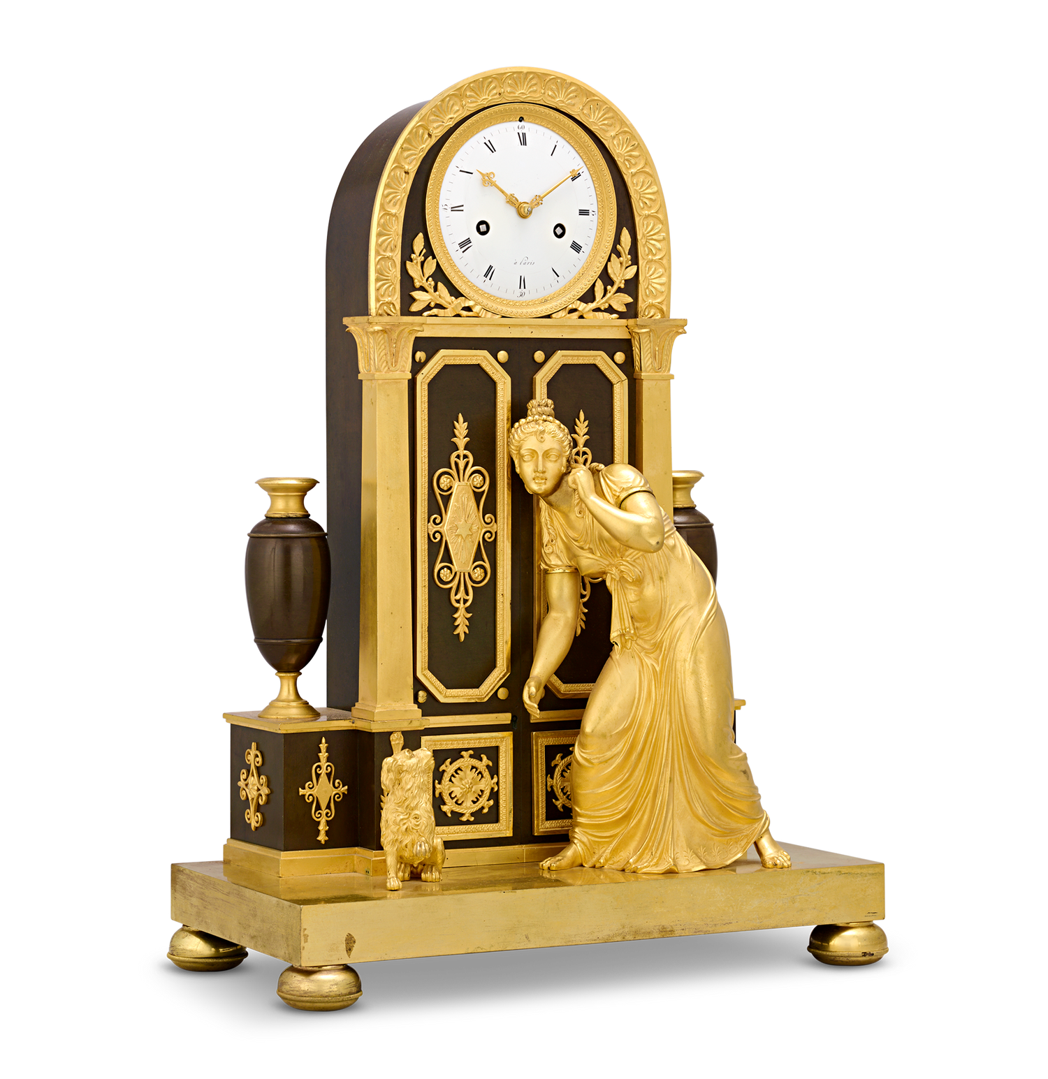 L'indiscrète French Empire Mantel Clock by Claude Galle