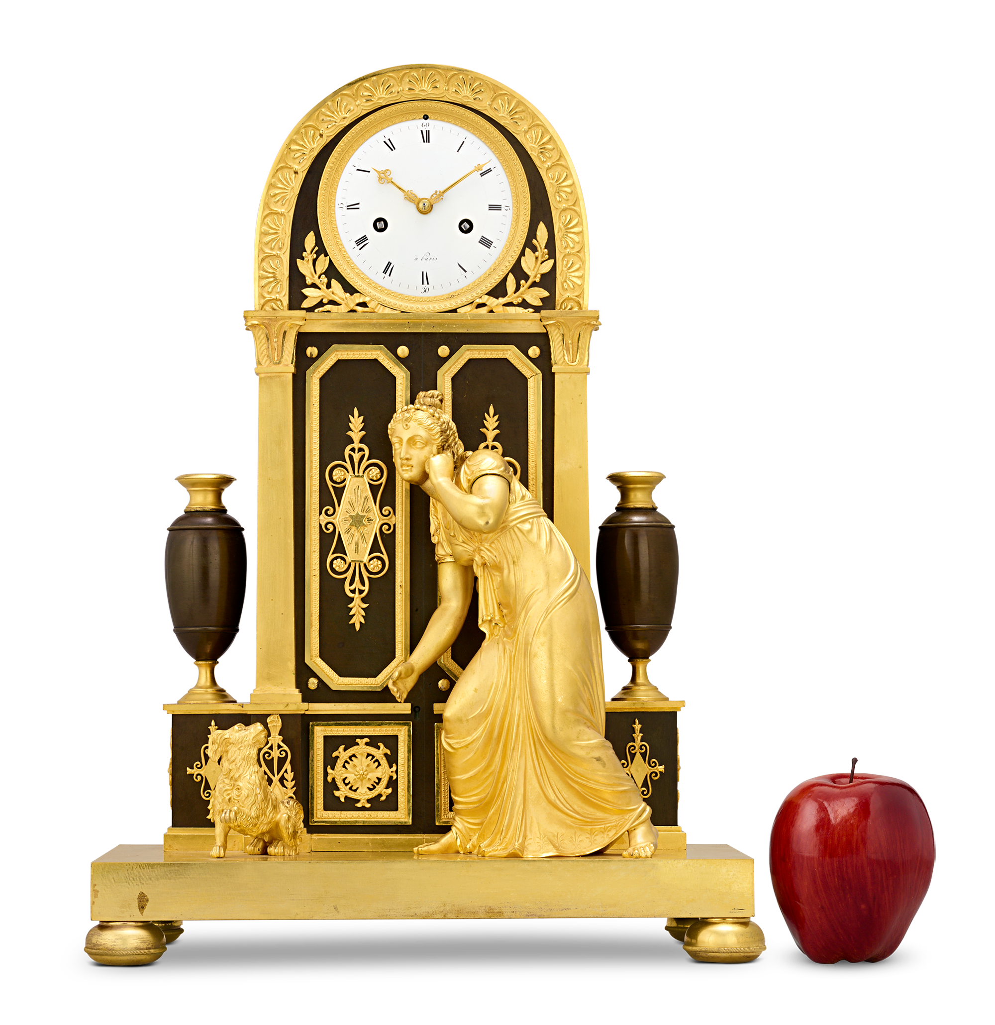 L'indiscrète French Empire Mantel Clock by Claude Galle